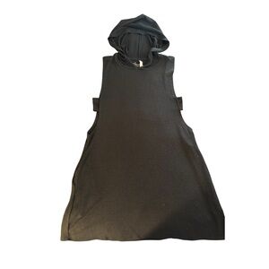 Sleeveless Black Hooded dress RCVA